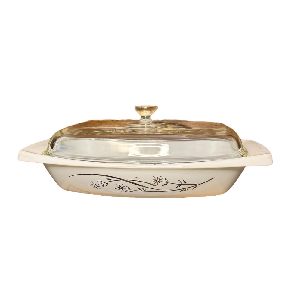 Vintage Pyrex Golden Honeysuckle Casserole Dish - Picture 11 of 13